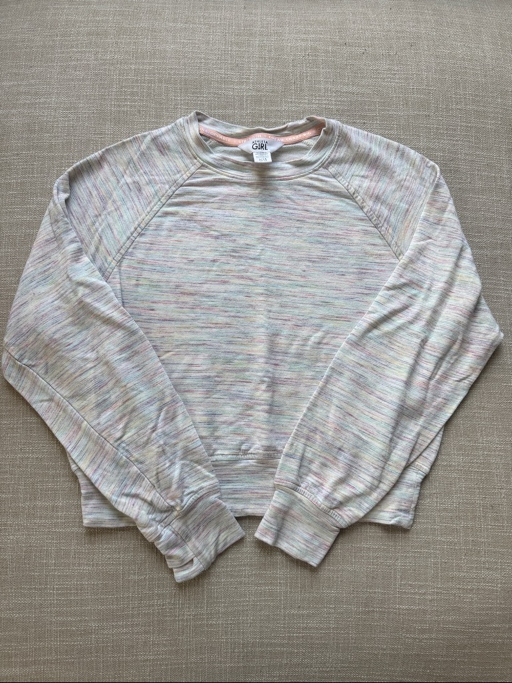 Athleta Girl Pastel Stripe Crewneck Top
